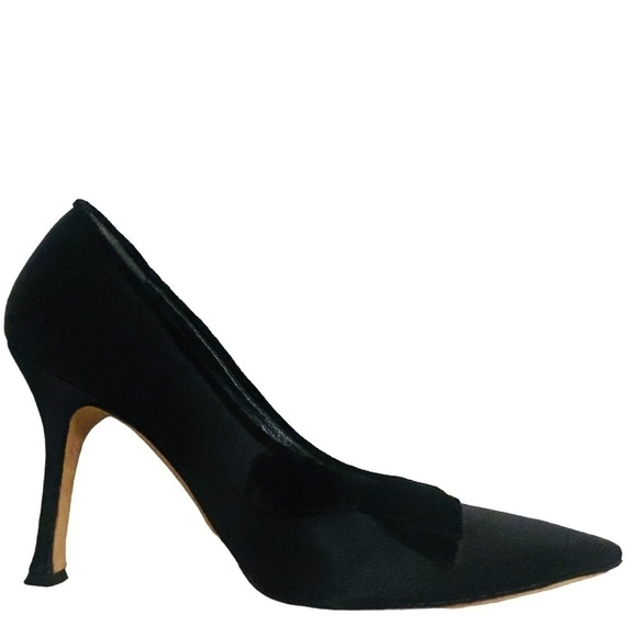 MANOLO Blahnik Satin Bow Pump High Heels SZ 40 US 10 - Picture 15 of 15